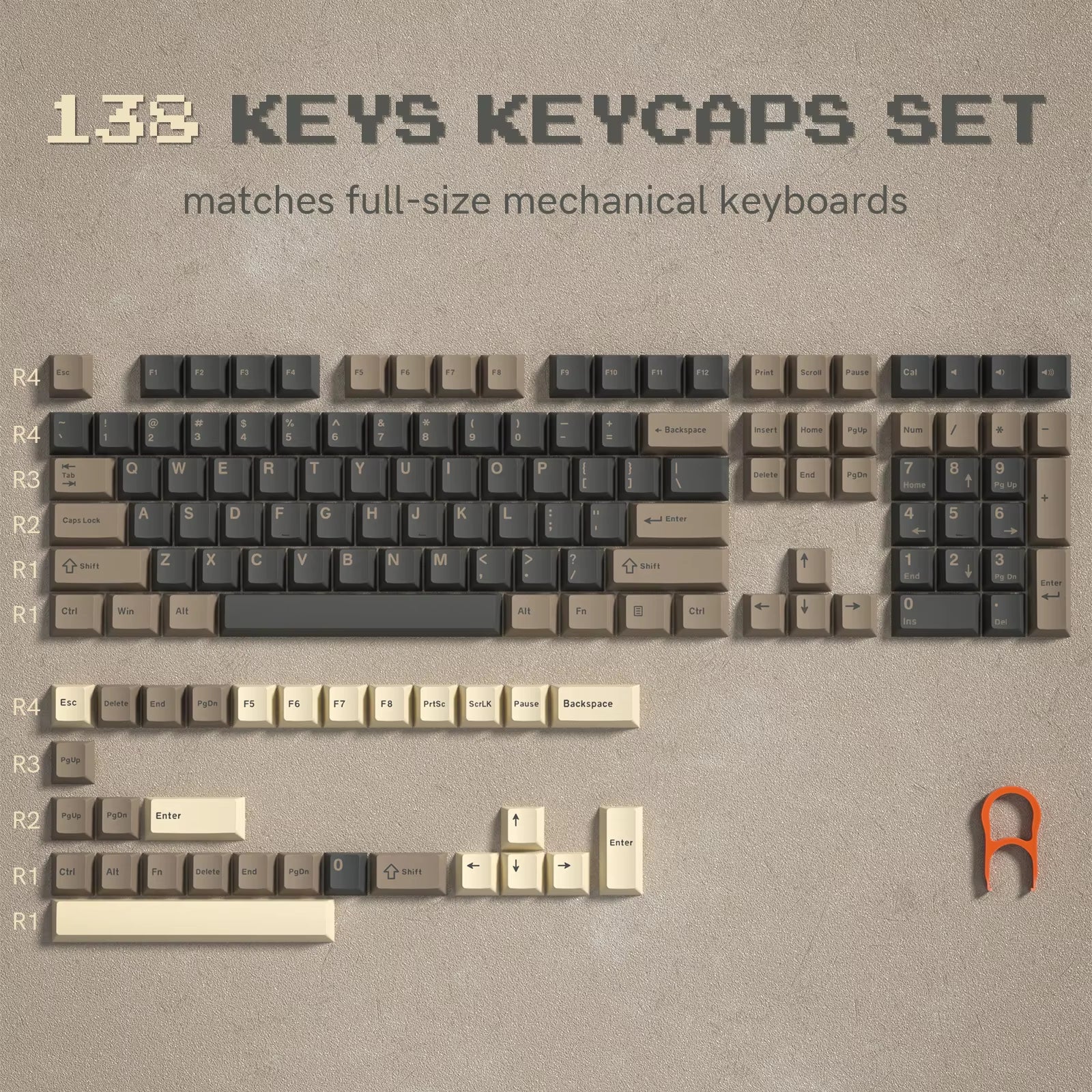 168 Keys Double Shot PBT Keycap Custom Keycap Cherry Profile Keyboard Keycaps for Cherry Gateron MX Switches Gaming Keyboard